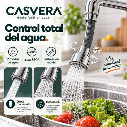 Control total del agua, dos modos y giro 360 Casvera